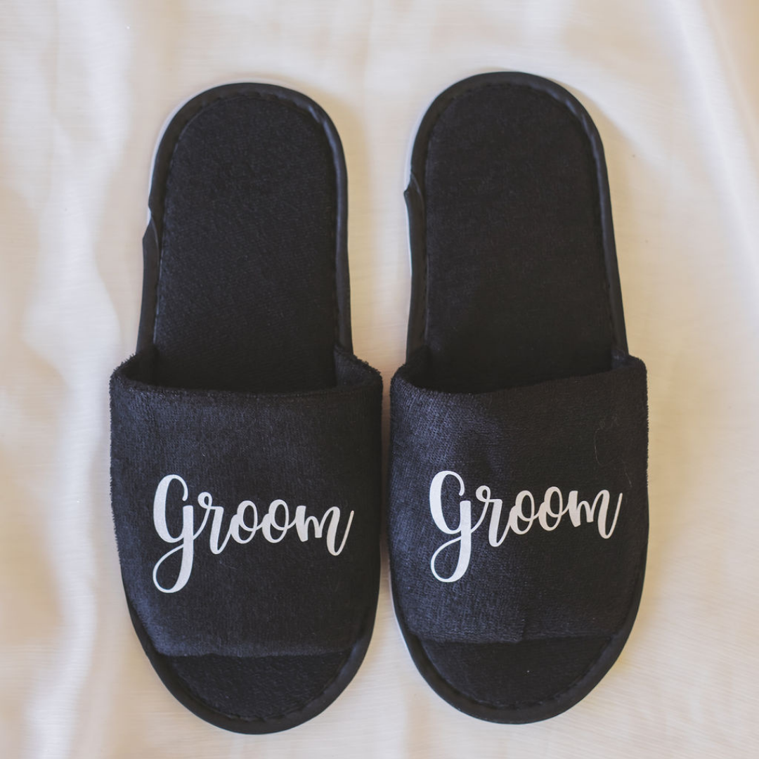 Groomsmen slippers on sale