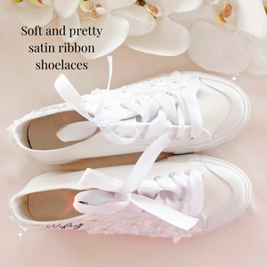 personalized floral sneakers custom wedding and special occasion shoes