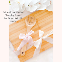 Load image into Gallery viewer, custom wooden engraved baking kitchen spoons wedding bridal shower gift