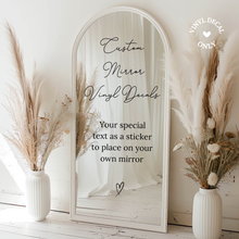 Load image into Gallery viewer, custom wedding mirror vinyl decal stickers