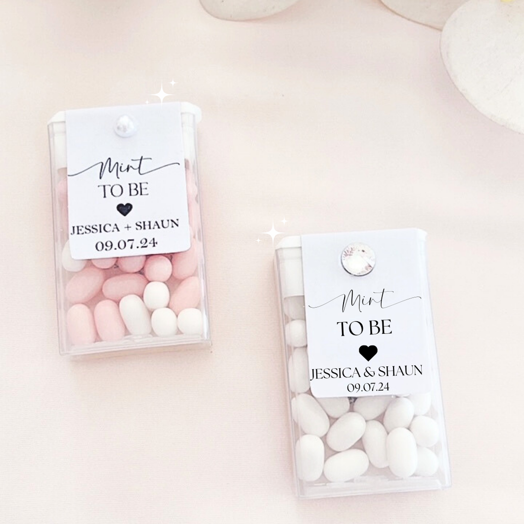 Personalized custom mints wedding party favors