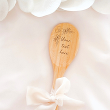 Load image into Gallery viewer, custom wooden engraved baking kitchen spoons wedding bridal shower gift