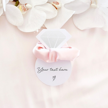 Load image into Gallery viewer, Personalised satin scrunchie bridesmaid proposal cards