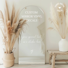 Load image into Gallery viewer, custom wedding mirror vinyl decal stickers