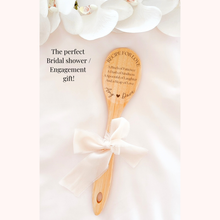 Load image into Gallery viewer, custom wooden engraved baking kitchen spoons wedding bridal shower gift