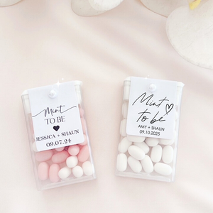 Personalized custom mints wedding party favors