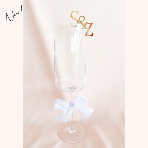 Laser cut acrylic drink tags drink charm letter initials wedding accessory