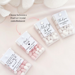 Personalized custom mints wedding party favors