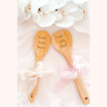 Load image into Gallery viewer, custom wooden engraved baking kitchen spoons wedding bridal shower gift