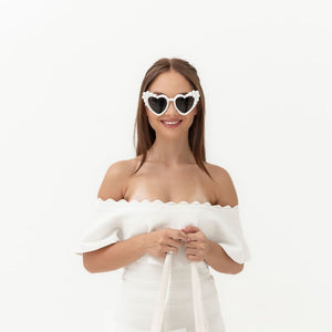 pearl heart sunglasses