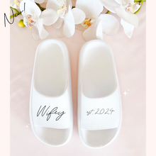 Load image into Gallery viewer, custom text slide slip on shoes