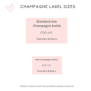 Veuve custom personalized champagne label 