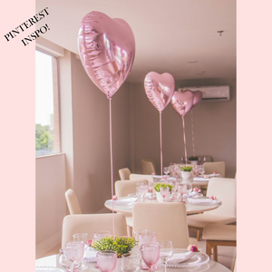 Heart shaped foil balloons bridesmaid proposal gifts