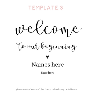 Welcome sign acrylic perspex signs template 