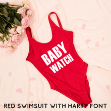 Load image into Gallery viewer, custom swimsuit baby watch red bay watch