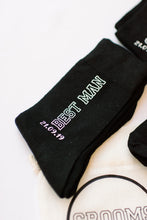 Load image into Gallery viewer, Groom Groomsman Best Man personalised socks wedding gifts