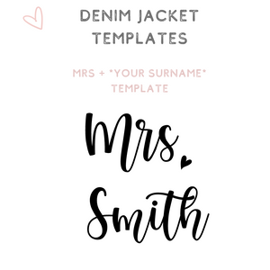 Mrs template custom text denim jacket bridal jacket