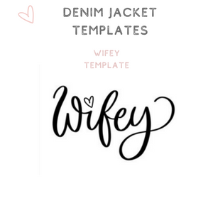 Wifey template custom text denim jacket bridal jacket